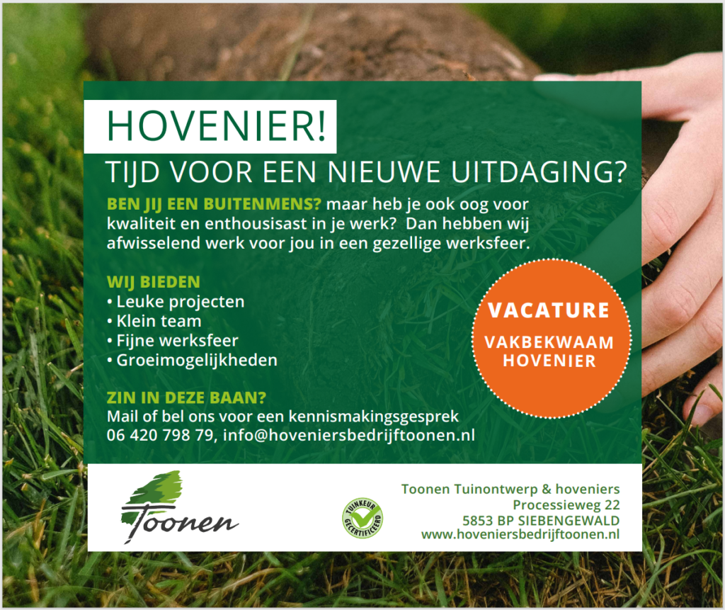 vacature hovenier
